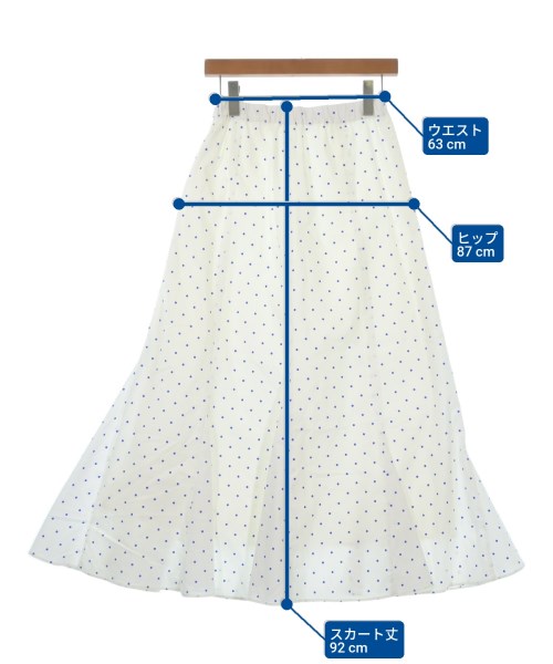 SLOBE IENA（スローブイエナ）ロング・マキシ丈スカート 白 サイズ:38(M位) レディース/2200643610033