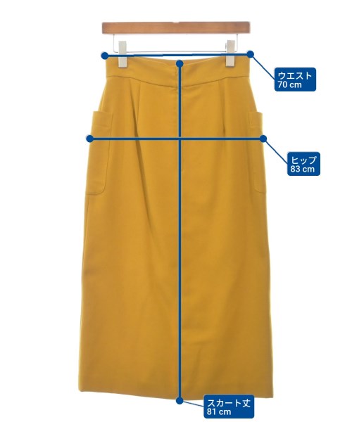 SLOBE IENA（スローブイエナ）ひざ丈スカート 黄 サイズ:38(M位) レディース/2200622156118