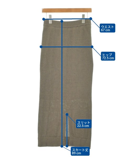 SLOBE IENA（スローブイエナ）ロング・マキシ丈スカート カーキ サイズ:-(M位) レディース/2200618805075