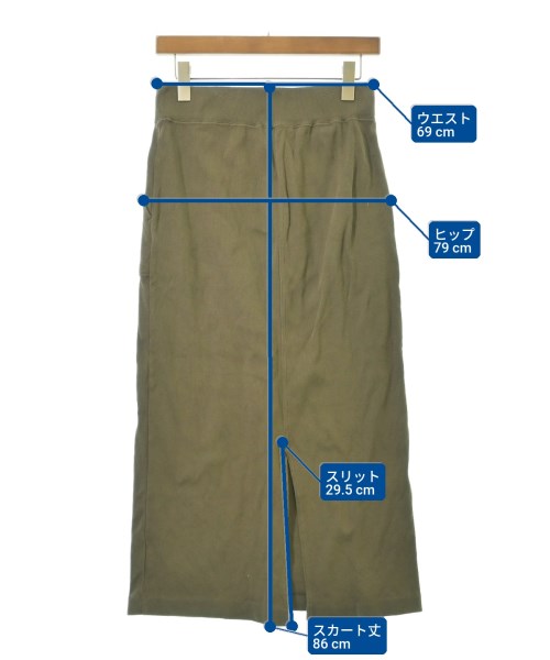 SLOBE IENA（スローブイエナ）ロング・マキシ丈スカート カーキ サイズ:-(M位) レディース/2200621351057