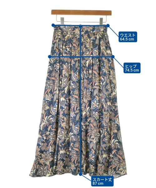 SLOBE IENA（スローブイエナ）ロング・マキシ丈スカート 紺 サイズ:36(S位) レディース/2200611057099