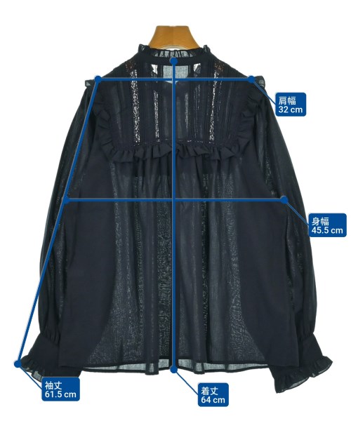 SLOBE IENA（スローブイエナ）ブラウス 紺 サイズ:F レディース/2200614209037