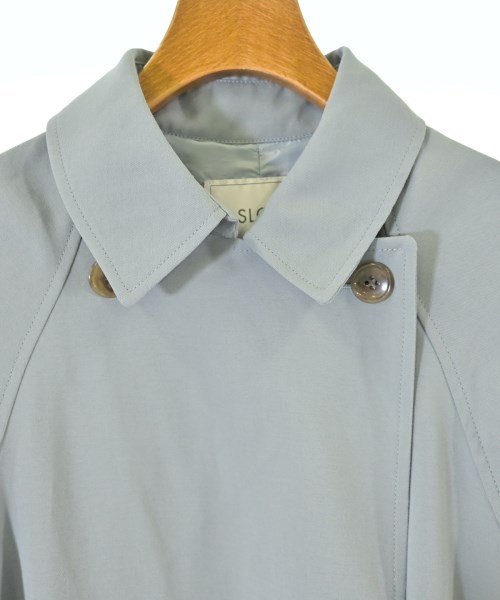 SLOBE IENA（スローブイエナ）ステンカラーコート 青 サイズ:36(S位) レディース/2200615697048