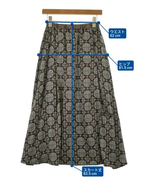 SLOBE IENA（スローブイエナ）ロング・マキシ丈スカート 茶 サイズ:36(S位) レディース/2200604878144