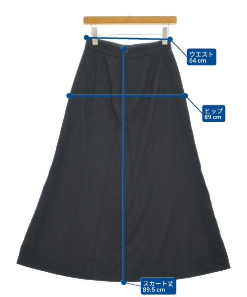 SLOBE IENA（スローブイエナ）ロング・マキシ丈スカート 紺 サイズ:38(M位) レディース/2200670007066