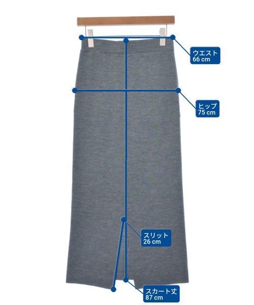 SLOBE IENA（スローブイエナ）ロング・マキシ丈スカート グレー サイズ:38(M位) レディース/2200672305054