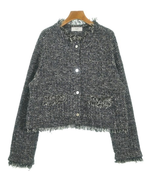 SLOBE IENA(スローブイエナ)ノーカラージャケット 紺 サイズ:F/2200671693060