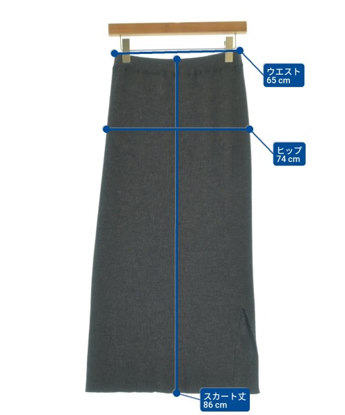 SLOBE IENA（スローブイエナ）ロング・マキシ丈スカート グレー サイズ:36(S位) レディース/2200650643017