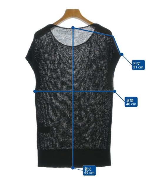 SLOBE IENA（スローブイエナ）ベスト 黒 サイズ:-(S位) レディース/2200653345017