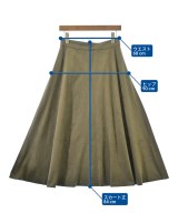 SLOBE IENA（スローブイエナ）ひざ丈スカート カーキ サイズ:38(M位) レディース/2200658697098
