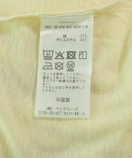 SLOBE IENA（スローブイエナ）Tシャツ・カットソー 黄 サイズ:F レディース/2200716149057