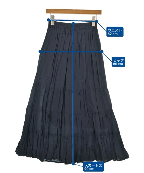 SLOBE IENA（スローブイエナ）ロング・マキシ丈スカート 紺 サイズ:36(S位) レディース/2200634732225