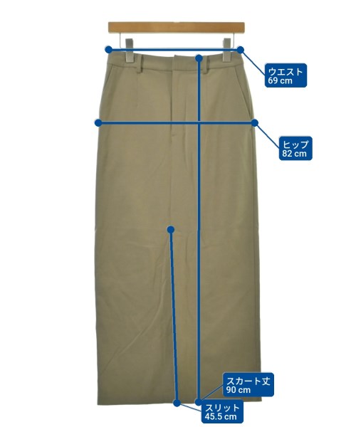 SLOBE IENA（スローブイエナ）ロング・マキシ丈スカート カーキ サイズ:36(S位) レディース/2200646929019