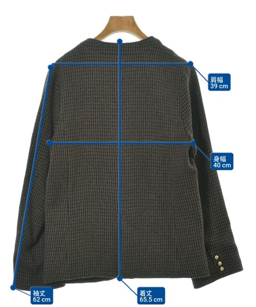 SLOBE IENA（スローブイエナ）ノーカラージャケット 茶 サイズ:38(M位) レディース/2200648155027