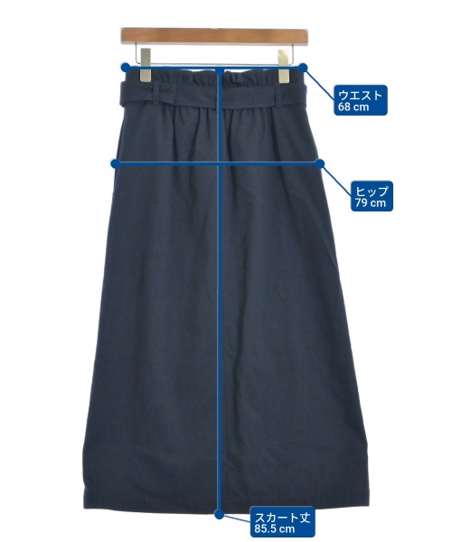 SLOBE IENA（スローブイエナ）ロング・マキシ丈スカート 紺 サイズ:38(M位) レディース/2200648238027