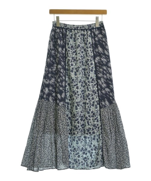 SLOBE IENA(スローブイエナ)ロング・マキシ丈スカート 紺 サイズ:38(M位)/2200665678097