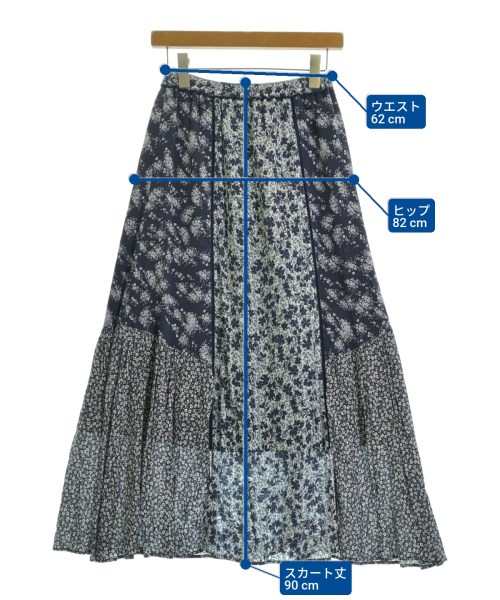 SLOBE IENA（スローブイエナ）ロング・マキシ丈スカート 紺 サイズ:38(M位) レディース/2200665678097