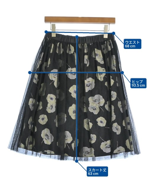 OPAQUE（オペーク）ひざ丈スカート 黒 サイズ:40(L位) レディース/2200616724019