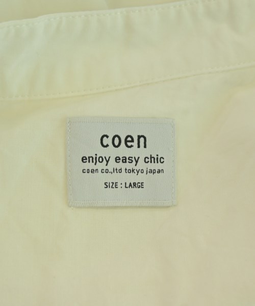coen（コーエン）カジュアルシャツ 白 サイズ:L レディース/2200674625150
