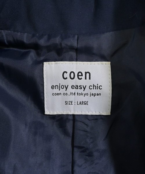 coen（コーエン）テーラードジャケット 紺 サイズ:L レディース/2200698461062