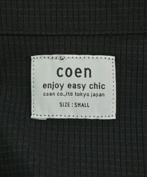 coen（コーエン）カジュアルシャツ 黒 サイズ:S メンズ/2200725577070