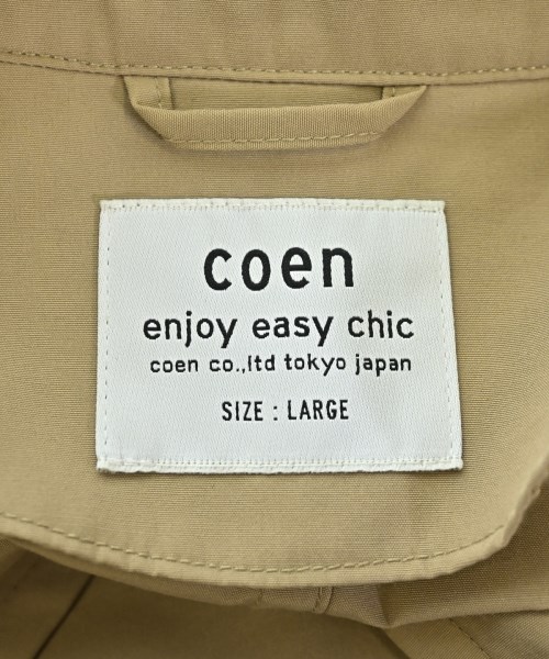 coen（コーエン）ステンカラーコート ベージュ サイズ:L メンズ/2200718259044