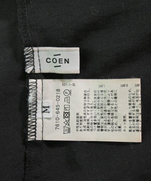coen（コーエン）ブラウス 黒 サイズ:M レディース/2200684007045