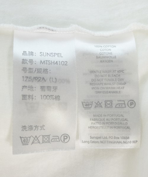 SUNSPEL（サンスペル）Tシャツ・カットソー 白 サイズ:L メンズ/2200710494221
