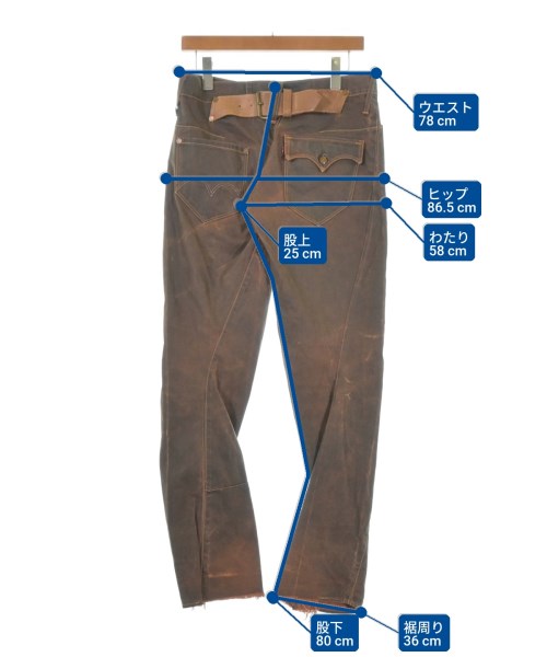 Levi's RED（リーバイスレッド）デニムパンツ 茶 サイズ:29(S位) メンズ/2200728687134