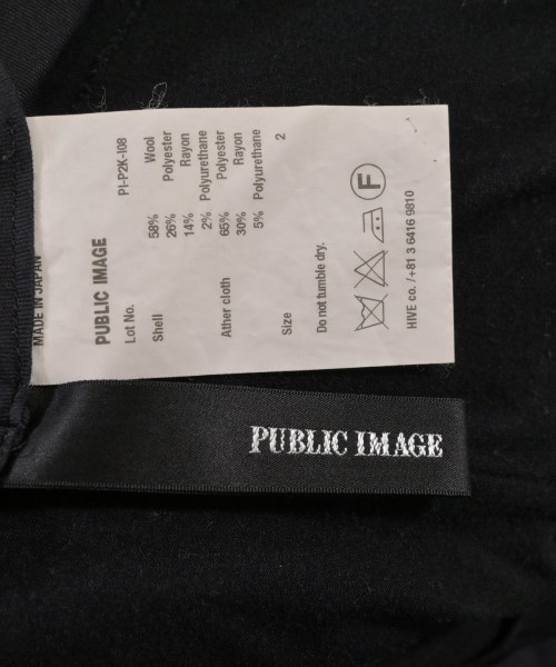 PUBLIC IMAGE（ブリックイメージ）スラックス 黒 サイズ:2(M位) メンズ/2200627164095