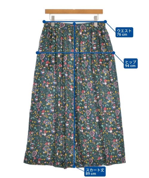 BENSIMON（ベンシモン）ひざ丈スカート 緑 サイズ:38(M位) レディース/2200705055024
