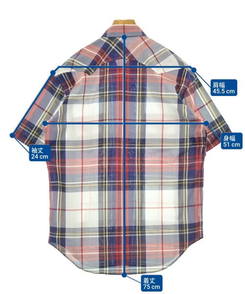 KITSUNE（キツネ）カジュアルシャツ 赤 サイズ:L メンズ/2200650672079