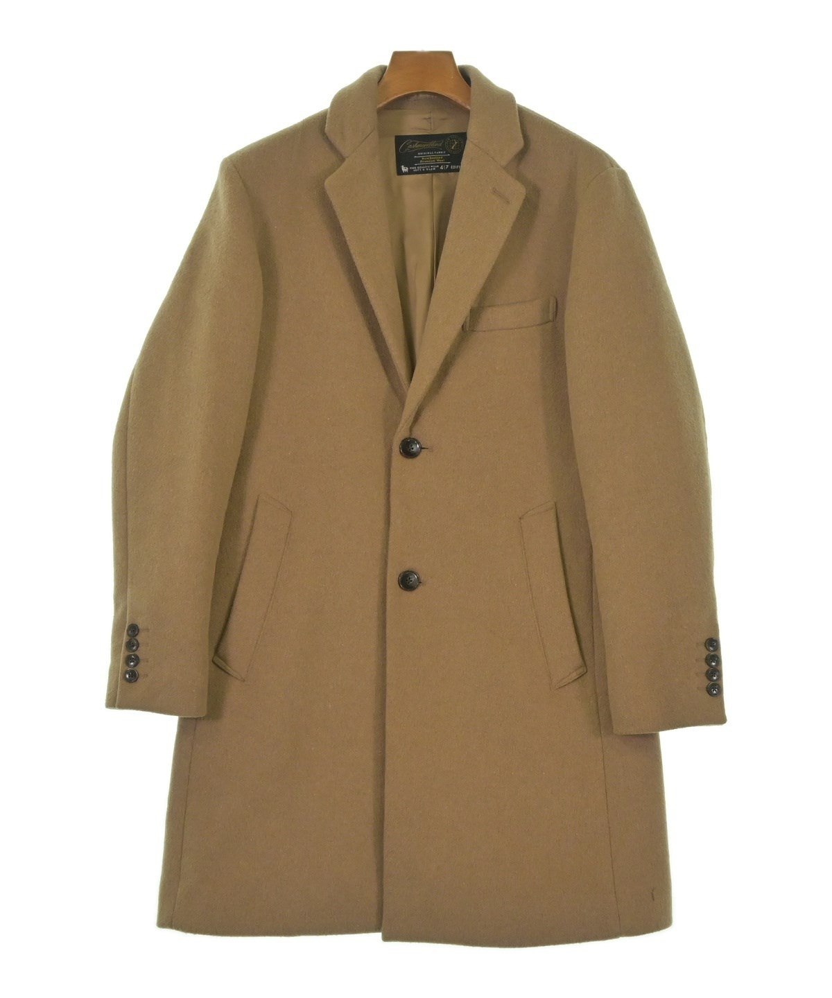 417（フォーワンセブン）チェスターコート ベージュ サイズ:S メンズ
