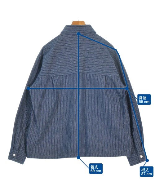 417（フォーワンセブン）カジュアルシャツ 青 サイズ:M メンズ/2200673697042