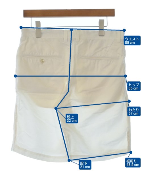 417（フォーワンセブン）ショートパンツ 白 サイズ:M メンズ/2200632372010
