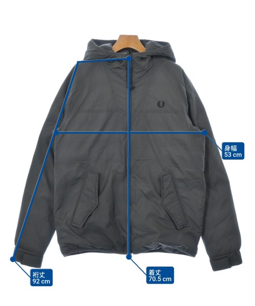 FRED PERRY（フレッドペリー）ダウンジャケット/ダウンベスト グレー サイズ:M レディース/2200635701015