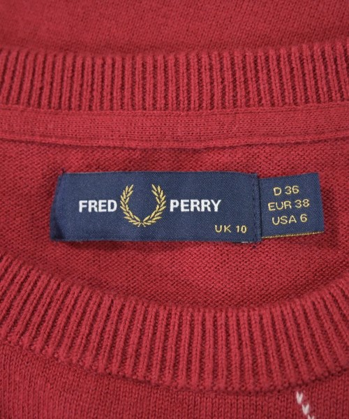 FRED PERRY（フレッドペリー）ニット・セーター 赤 サイズ:38(M位) レディース/2200626373030