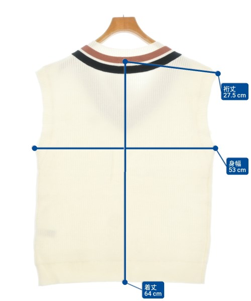 FRED PERRY（フレッドペリー）ベスト 白 サイズ:38(M位) レディース/2200616873052