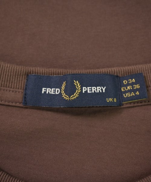 FRED PERRY（フレッドペリー）Tシャツ・カットソー 茶 サイズ:36(S位) レディース/2200611241092