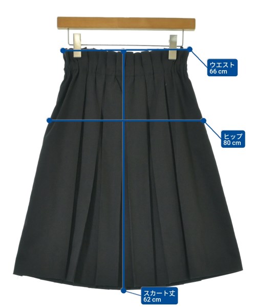 FRED PERRY（フレッドペリー）ひざ丈スカート 黒 サイズ:38(M位) レディース/2200669343090