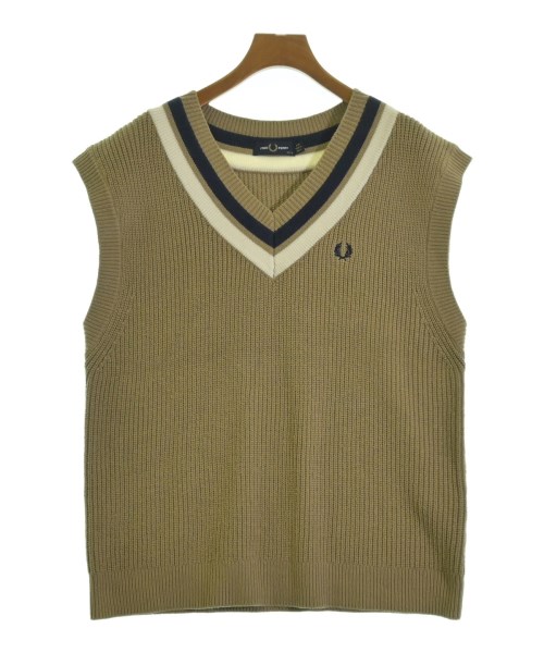 FRED PERRY(フレッドペリー)ベスト ベージュ サイズ:38(M位)/2200688122287