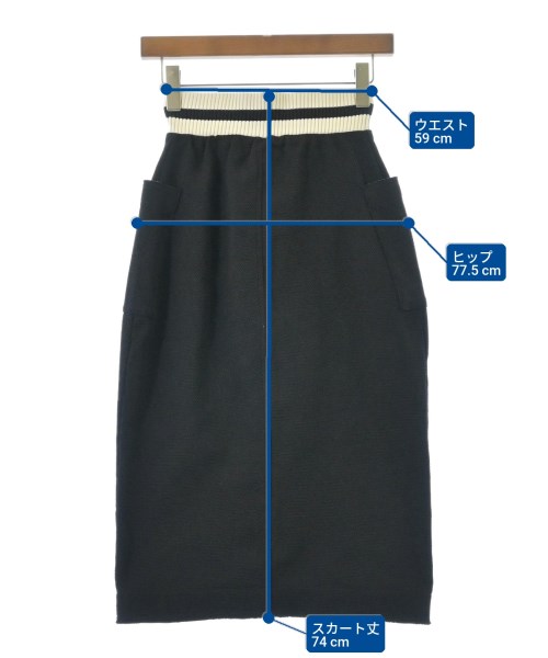 FRED PERRY（フレッドペリー）ロング・マキシ丈スカート 黒 サイズ:34(XS位) レディース/2200658012099