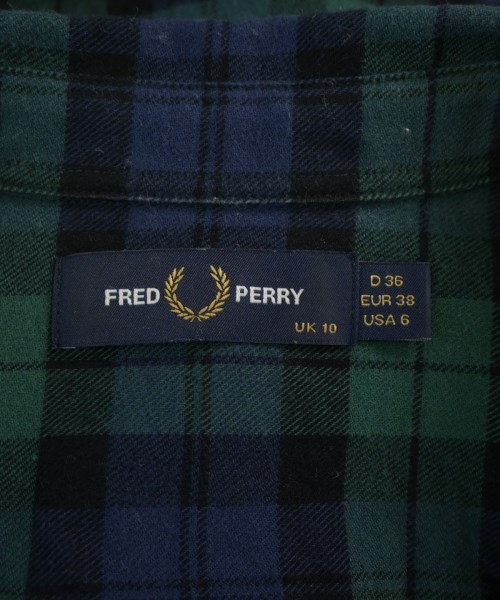 FRED PERRY（フレッドペリー）カジュアルシャツ 緑 サイズ:38(M位) レディース/2200710195081