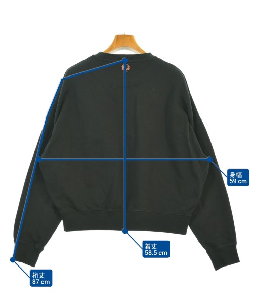 FRED PERRY（フレッドペリー）スウェット 黒 サイズ:10(M位) レディース/2200647976029