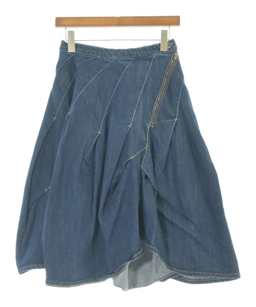 mercibeaucoup,(メルシーボークー)ひざ丈スカート 紺 サイズ:0(XS位)/2200675432023