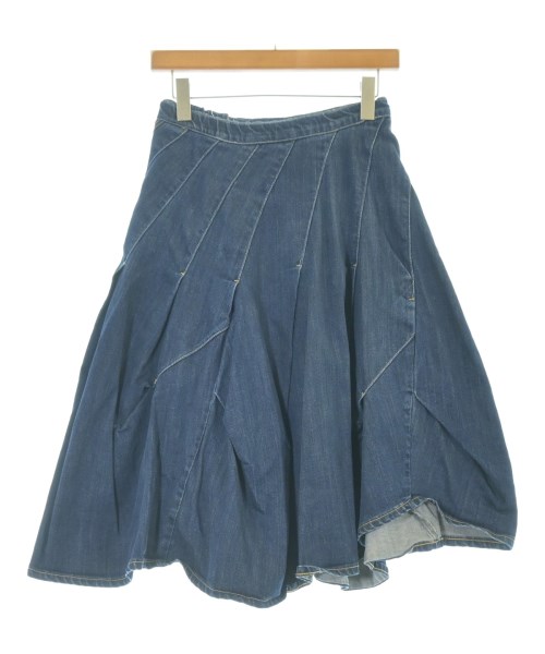 mercibeaucoup,（メルシーボークー）ひざ丈スカート 紺 サイズ:0(XS位) レディース/2200675432023