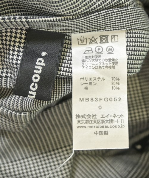 mercibeaucoup,（メルシーボークー）ひざ丈スカート 黒 サイズ:0(XS位) レディース/2200675432047