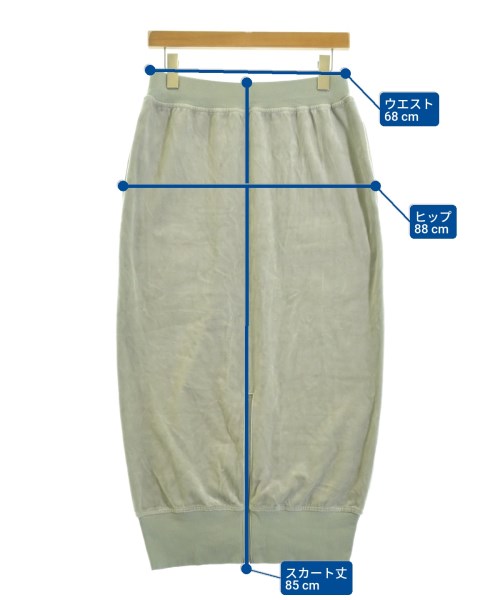 mercibeaucoup,（メルシーボークー）ロング・マキシ丈スカート 緑 サイズ:1(S位) レディース/2200648960119