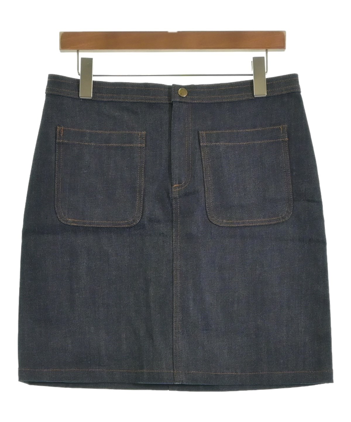 A.P.C.（アーペーセー）ひざ丈スカート 紺 サイズ:38(M位