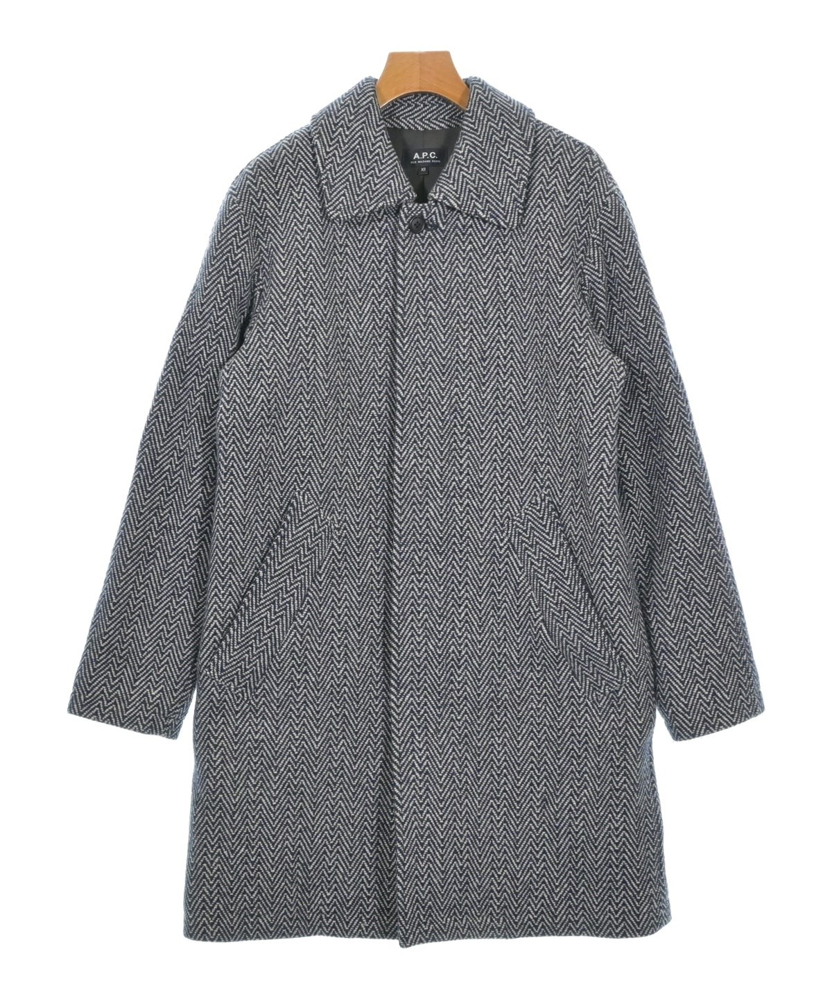 A.P.C.（アーペーセー）ステンカラーコート 紺 サイズ:XS レディース